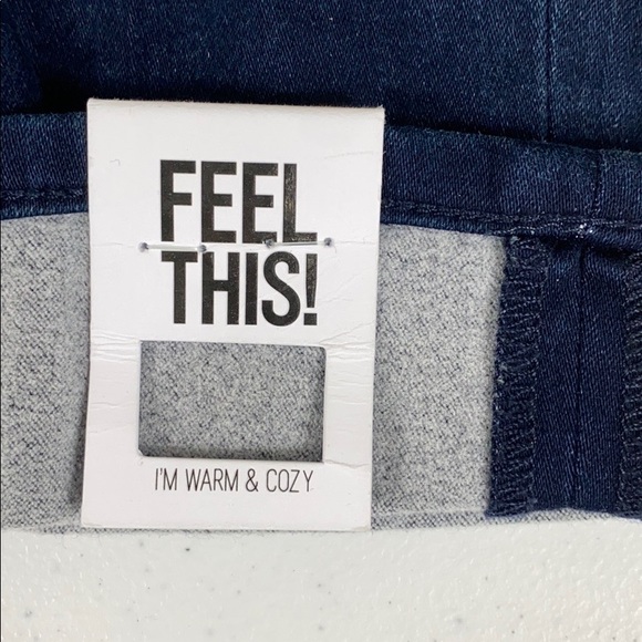 Express Cozy Fleece Mid Rise Legging Jean - Picture 7 of 7